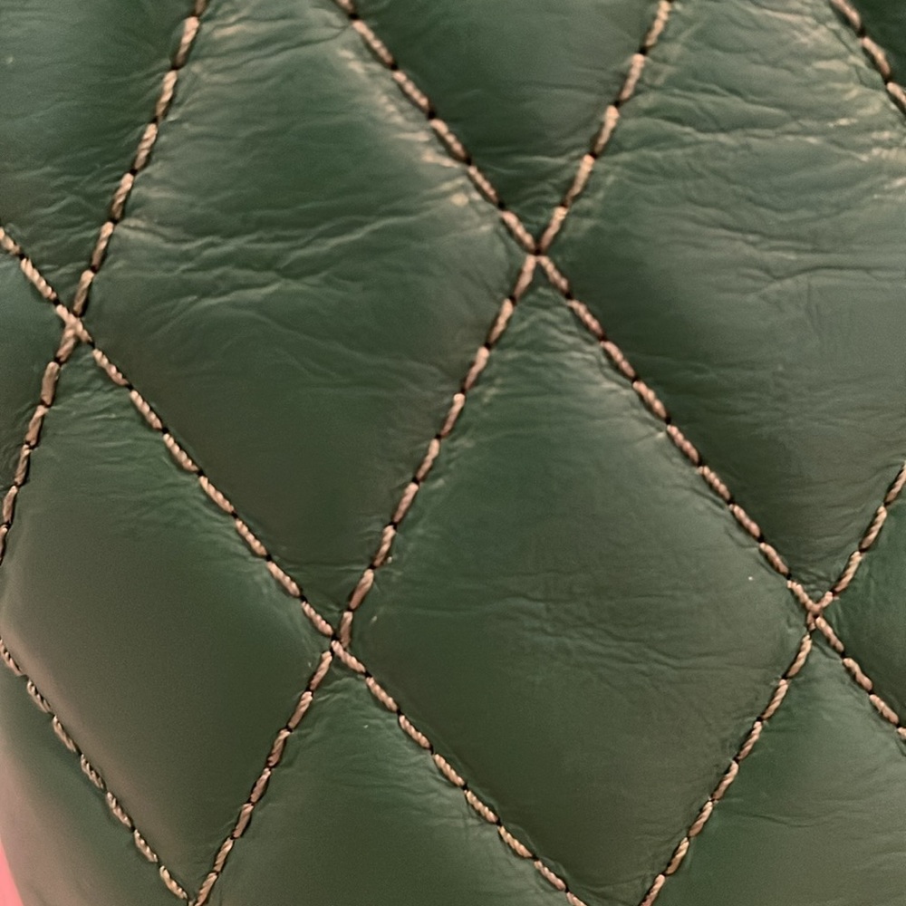 Andrea Cardone Italia Green Quilted Leather Crossbody Bag - Picture 5 of 13